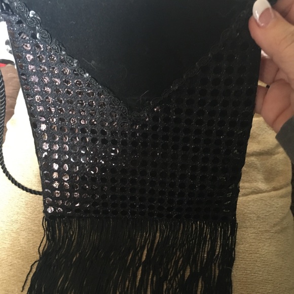 Sequin Evening Bag with Fringe - Picture 7 of 12
